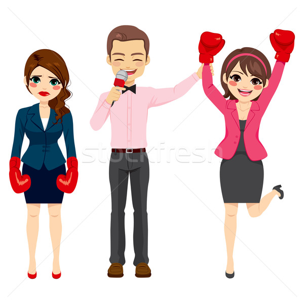 Businesswoman Combat Winner Stock photo © Kakigori