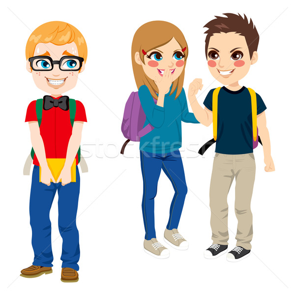 Nerd étudiant souffrance cute amis [[stock_photo]] © Kakigori