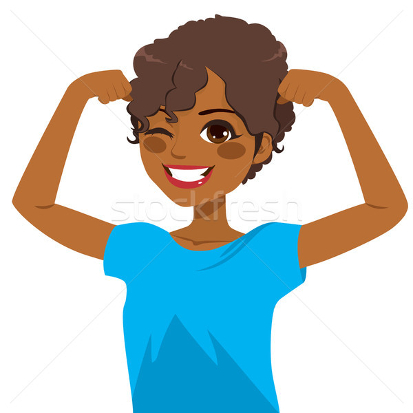 African American Strong Girl Stock photo © Kakigori