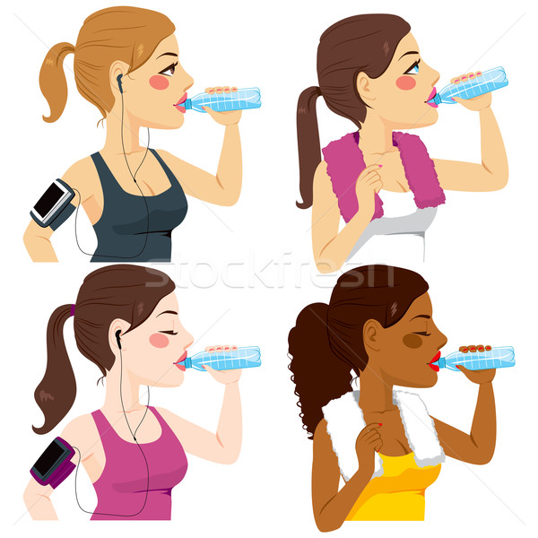 питьевой спорт женщины четыре соответствовать различный Сток-фото © Kakigori