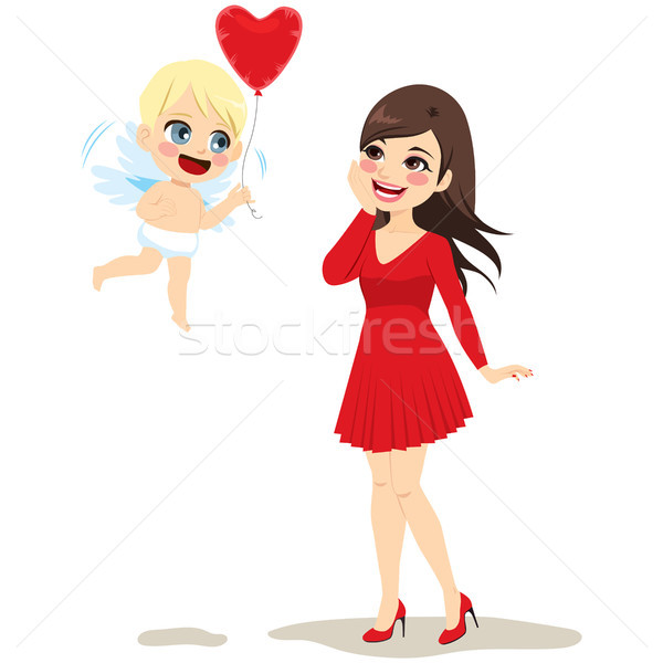 Cupid Delivering Love Stock photo © Kakigori