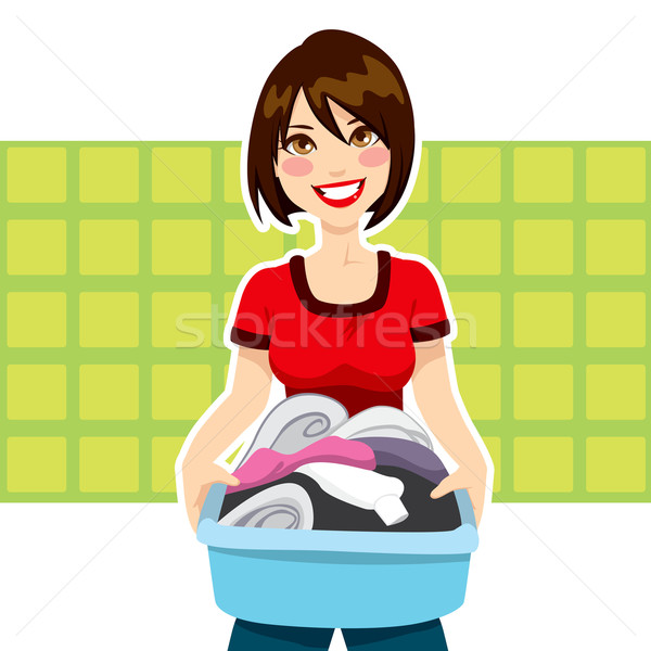 Woman Laundry Chores Stock photo © Kakigori