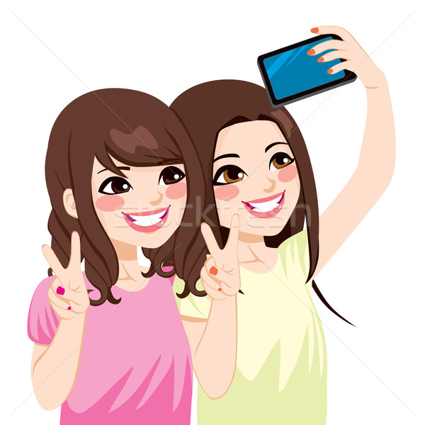 Asian Friends Selfie Stock photo © Kakigori