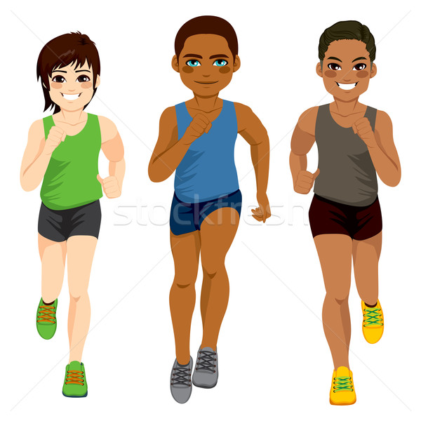 Runner Men Different Ethnicity Stock photo © Kakigori