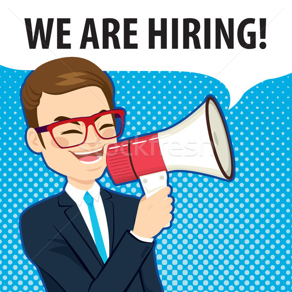 Stock photo: We are Hiring Megaphone