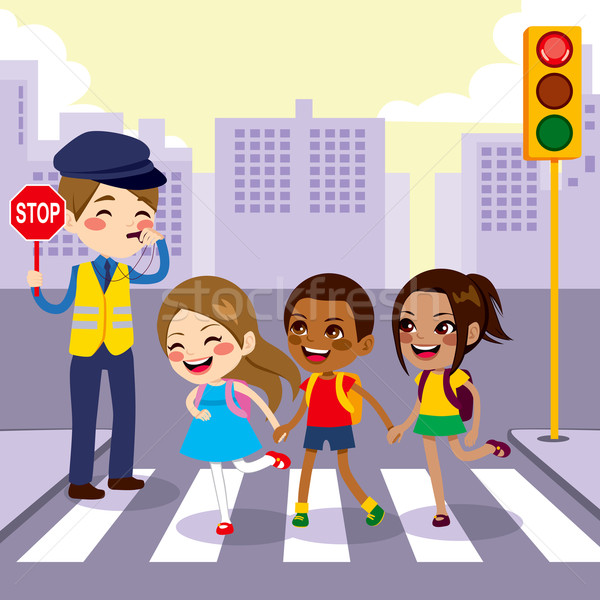 School Children Pedestrian Crossing Stock photo © Kakigori