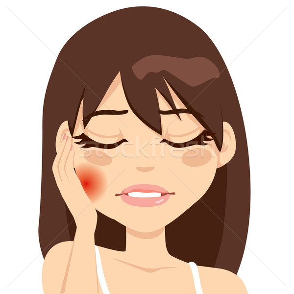 Kobieta ból zęba ból młoda kobieta cierpienie Zdjęcia stock © Kakigori