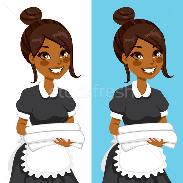 Stock fotó: Afroamerikai · háztartás · nő · hotel · szolgáltatás · munkás
