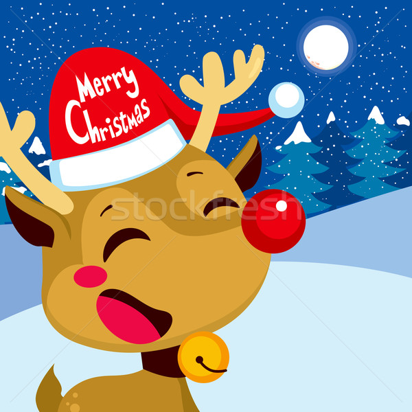 Merry Christmas Rudolph Stock photo © Kakigori