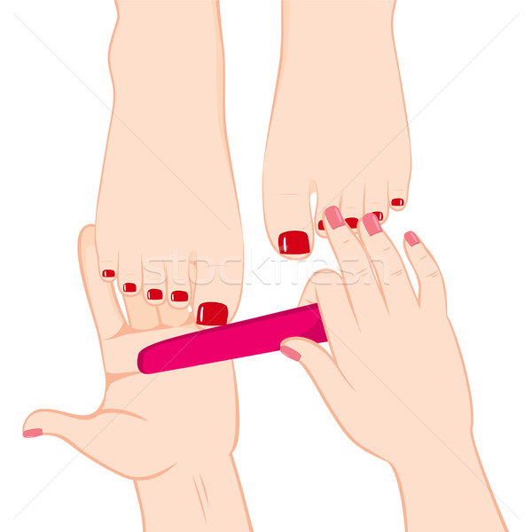 педикюр рук женщину лечение Сток-фото © Kakigori