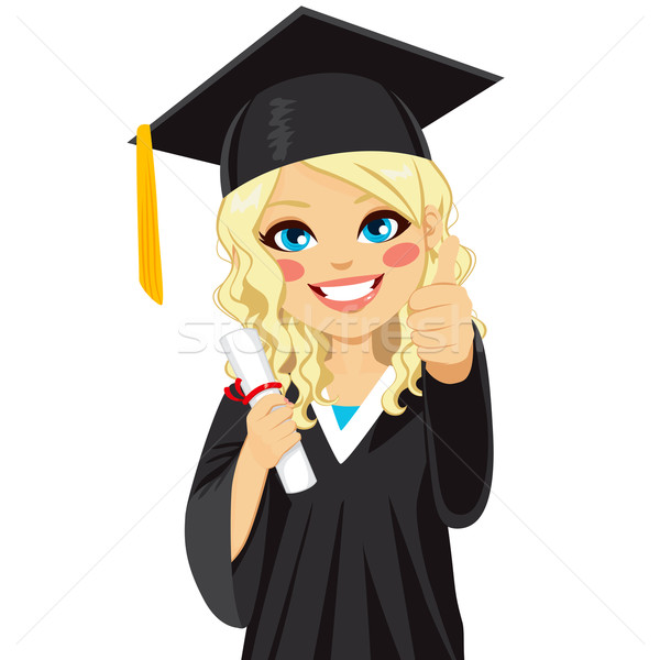 Blonde Graduation Girl Stock photo © Kakigori