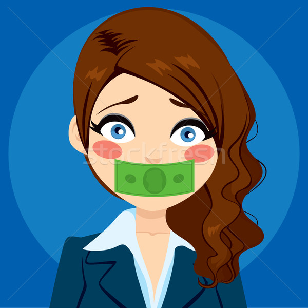 Businesswoman Silenced With Money Stock photo © Kakigori