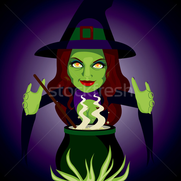 Magic Cauldron Witch Stock photo © Kakigori