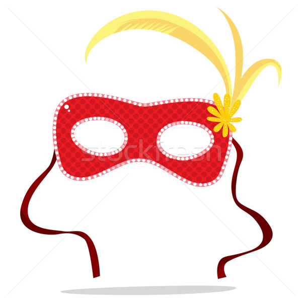 赤 カーニバル マスク ベネチアンマスク 黄色 ストックフォト © Kakigori