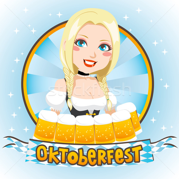 Oktoberfest blond dość tradycyjny Zdjęcia stock © Kakigori