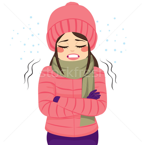 Woman Freezing Winter Clothes Stock photo © Kakigori
