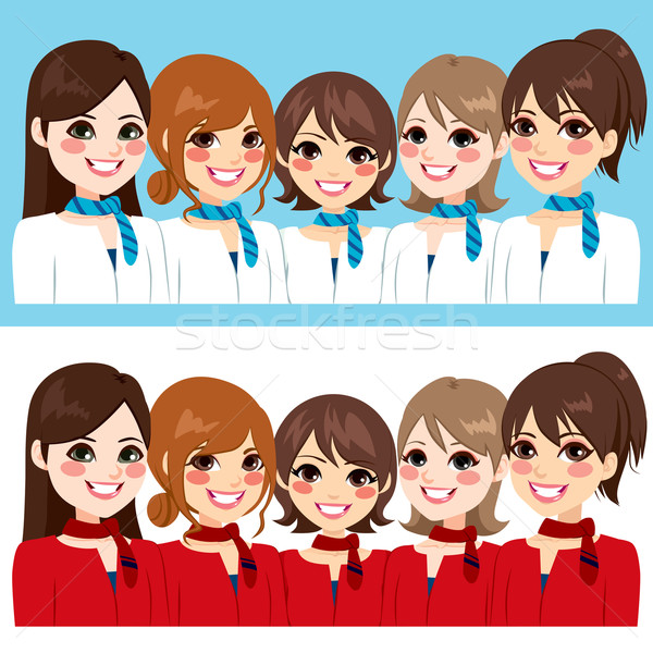 Stewardess Women Team Stock photo © Kakigori