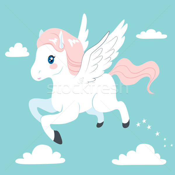 Flying Pegasus Stock photo © Kakigori