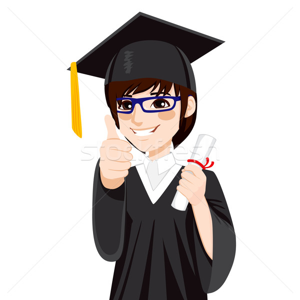 Asian Graduation Boy Stock photo © Kakigori