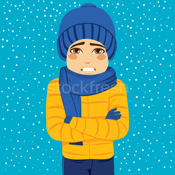 Uomo inverno freddo esterna indossare caldo Foto d'archivio © Kakigori