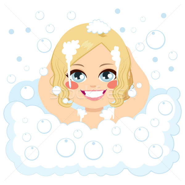 Girl Having Bath Stock photo © Kakigori