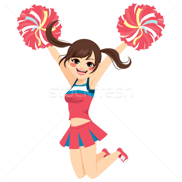 прыжки болельщик девушки молодые счастливым равномерный Сток-фото © Kakigori