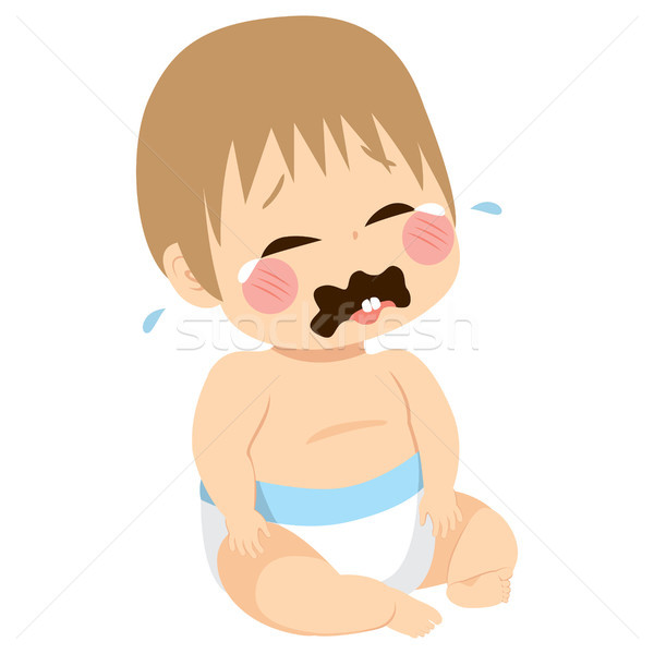 Bebê choro bonitinho pequeno menino sessão Foto stock © Kakigori