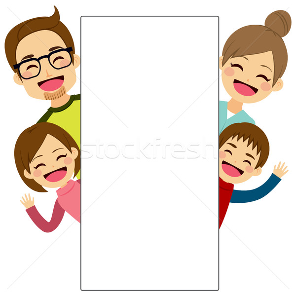 Happy Family Placard Stock photo © Kakigori