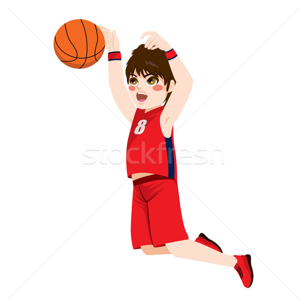 Basketball Action Boy Stock photo © Kakigori