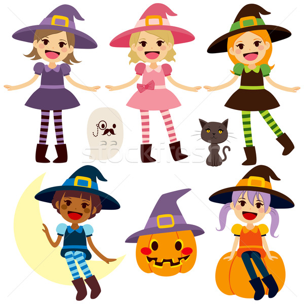 Stock photo: Cute Witch Collection