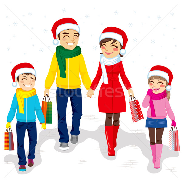 Stock photo: Family Christmas Shopping