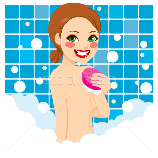 Woman Bubble Bath Stock photo © Kakigori