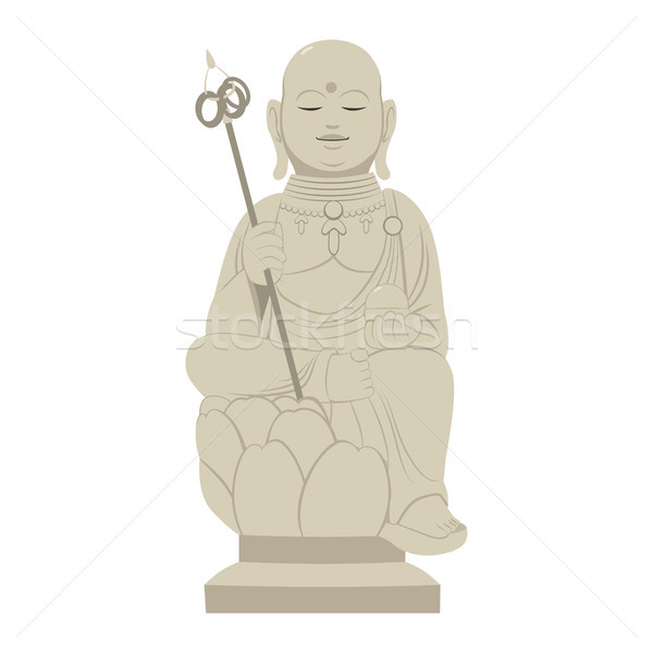 Japans shinto standbeeld grijs steen godsdienst Stockfoto © Kakigori