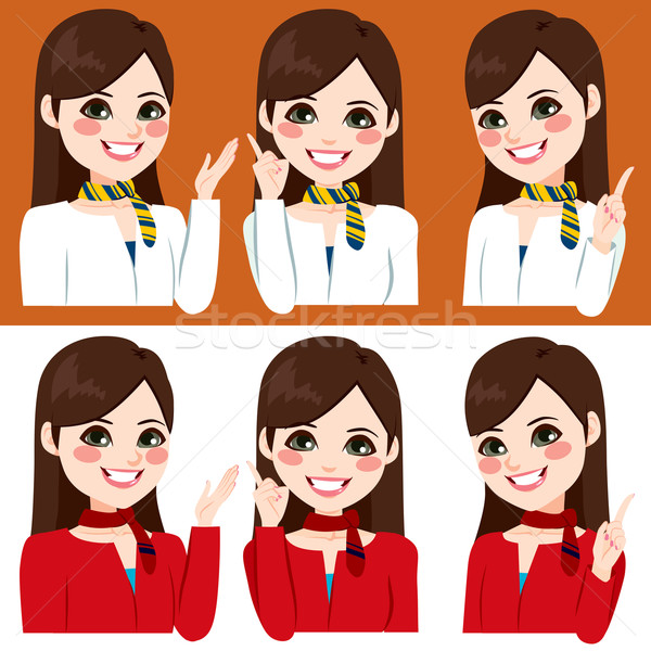 Stewardess Hands Expression Stock photo © Kakigori