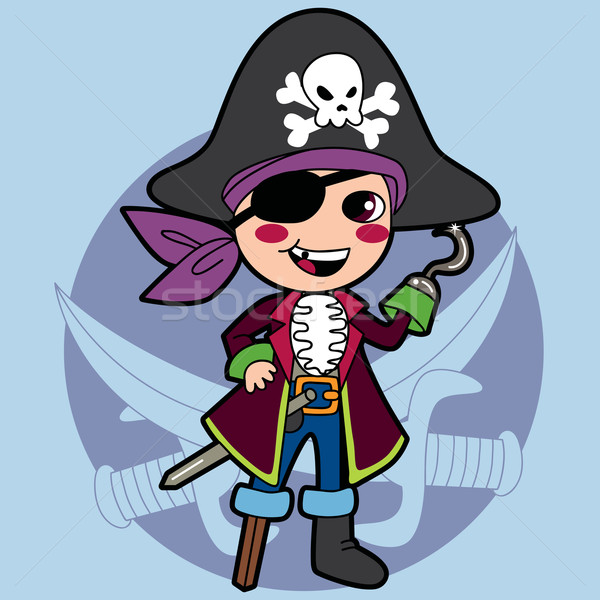 Pirate garçon costume heureux Kid halloween [[stock_photo]] © Kakigori