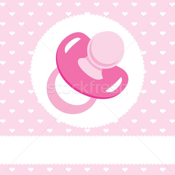 粉紅色 奶嘴 設計 女孩 嬰兒 淋浴 商業照片 © Kakigori
