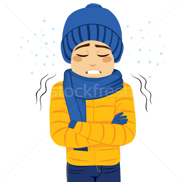 Man Freezing Shivering Stock photo © Kakigori