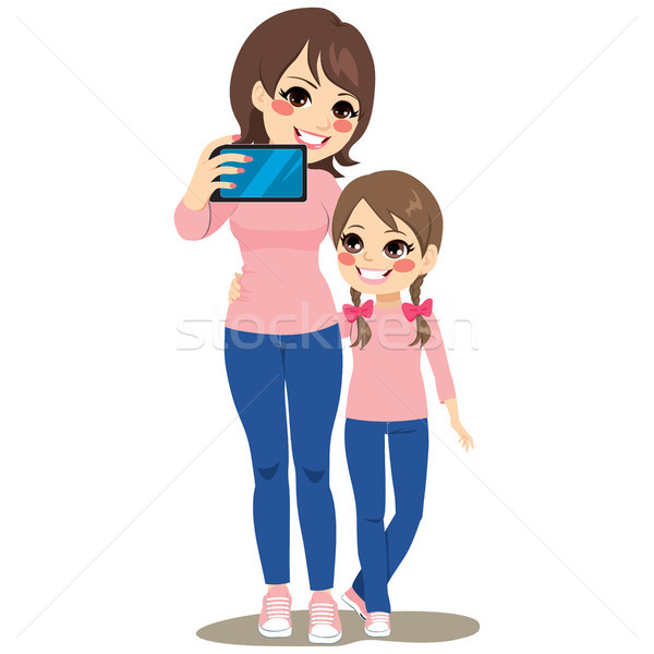 Mãe filha belo feliz juntos Foto stock © Kakigori