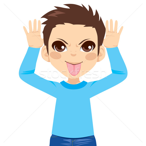 Boy Mocking Expression Stock photo © Kakigori