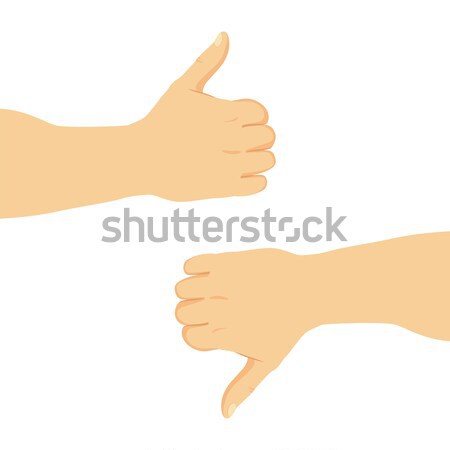 Stock photo: Thumbs Up And Down