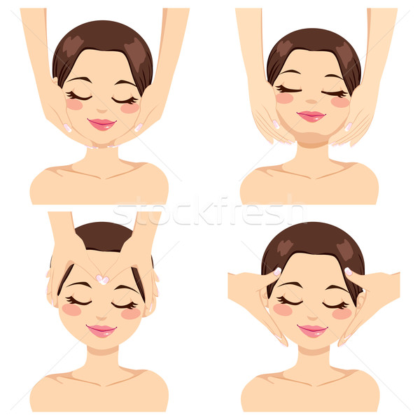 Facial Massage Collection Stock photo © Kakigori