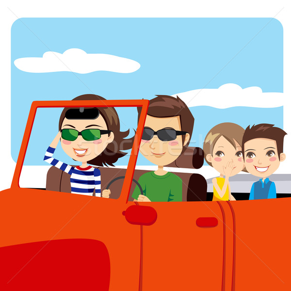 Familie Auto Ausflug genießen Sommerurlaub Frau Stock foto © Kakigori