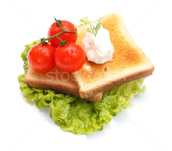 Lettuce with toast  Stock photo © kalozzolak