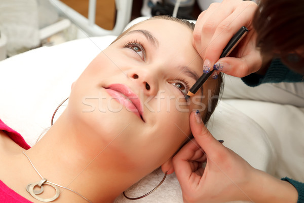 Maquillage modèle modèles visage peau [[stock_photo]] © kalozzolak