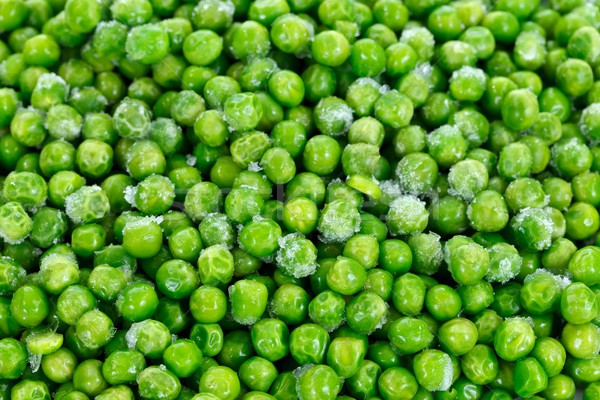 Stock photo: Heap of frozen peas