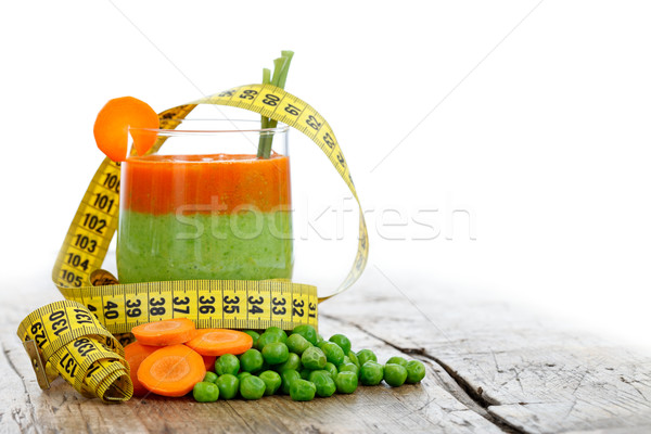 Vegetal fresco cenoura fita métrica dieta Foto stock © kalozzolak