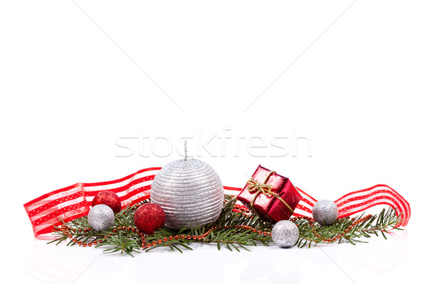 Noël décoration blanche lieu texte design [[stock_photo]] © kalozzolak