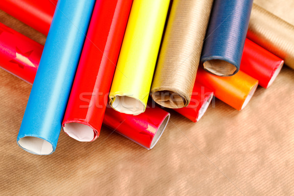 Papier pakowy wiele kolorowy papieru Zdjęcia stock © kalozzolak