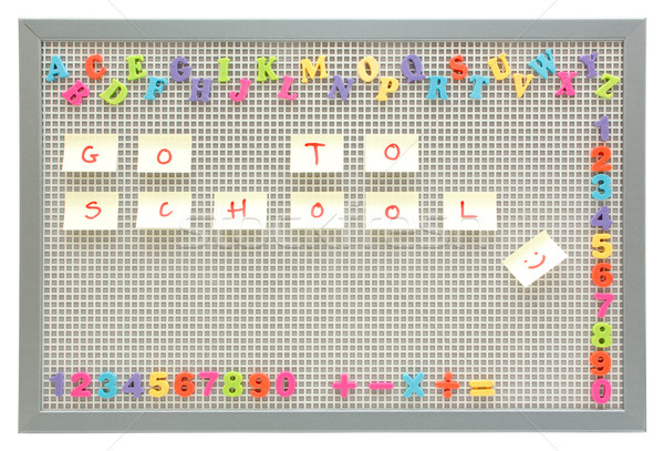 école rappel bord coloré alphabet enfant [[stock_photo]] © kalozzolak