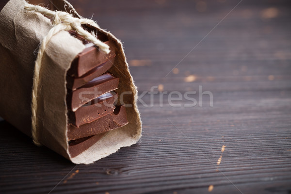 Pieces of chocolate packed Stock photo © kalozzolak